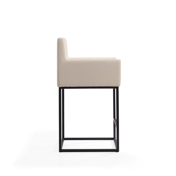 Manhattan Comfort Ambassador Counter Stool in Cream and Black (Set of 3) - 3-CS010-CR
