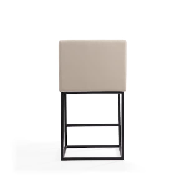 Manhattan Comfort Ambassador Counter Stool in Cream and Black (Set of 3) - 3-CS010-CR