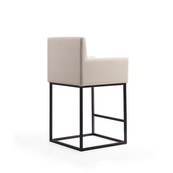 Manhattan Comfort Ambassador Counter Stool in Cream and Black (Set of 3) - 3-CS010-CR