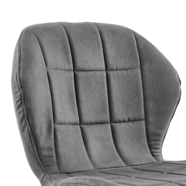 Armen Living Catalina 26" Swivel Counter Height Bar Stool in Charcoal Fabric and Black Finish - LCCTBACH26
