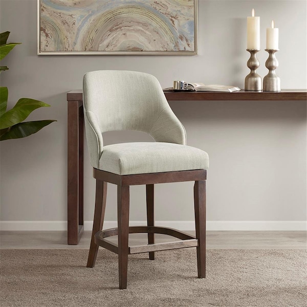 Madison Park Jillian Counter Stool with Swivel Seat, Cream - 19.62 x 23 x 40 in. - MP104-1074