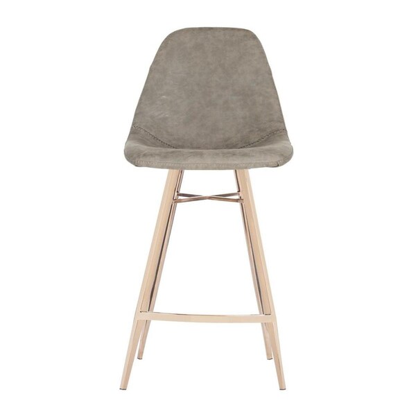 Safavieh 39 x 17 x 19 in. Mathison Counter Stool Taupe & Copper - FOX3012B