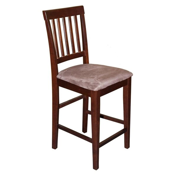 Latestluxury VN10-CC-MAHO 2 Vernon Counter Stools with Cushion Seat - Mahogany - LA2682556