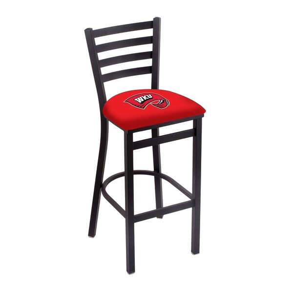 Holland Bar Stool Co 25" Blk Wrinkle Western Kentucky Stationary Counter Stool, Ladder Back - L00425WESTKY