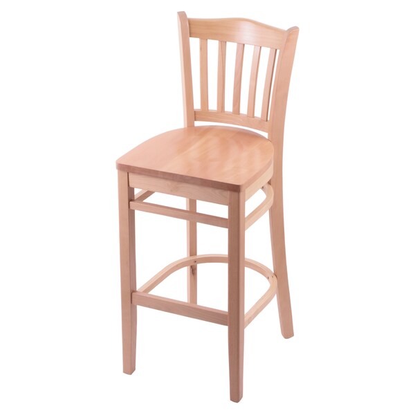 Holland Bar Stool Co 25" Counter Stool, Natural Finish, Natural Seat - 312025NATNAT