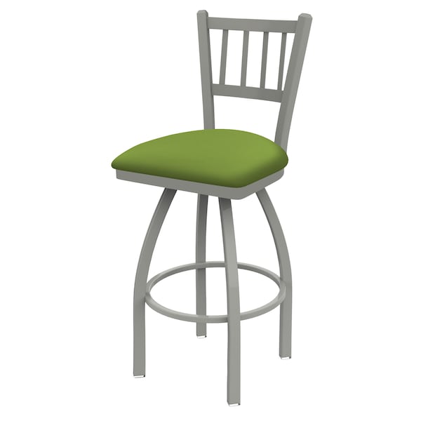Holland Bar Stool Co 25" Swivel Counter Stool, Nickel Finish, Canter Kiwi Green Seat - 81025AN009