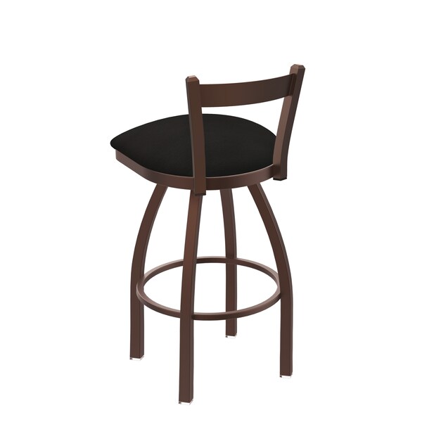 Holland Bar Stool Co 25" Low Back Swivel Counter Stool, Bronze Finish, Canter Espresso Seat - 82125BZ003