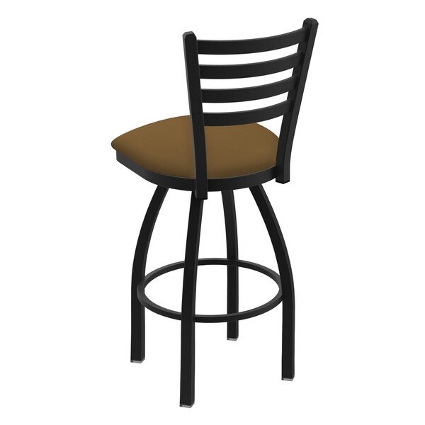 Holland Bar Stool Co 25" Swivel Counter Stool, Black Wrinkle, Canter Saddle Seat - 41025BW012