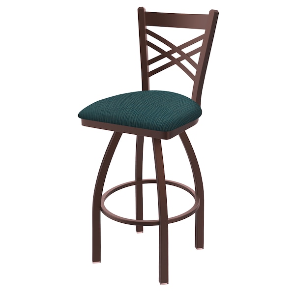 Holland Bar Stool Co 25" Swivel Counter Stool, Bronze Finish, Graph Tidal Seat - 82025BZ022
