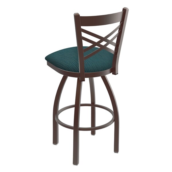 Holland Bar Stool Co 25" Swivel Counter Stool, Bronze Finish, Graph Tidal Seat - 82025BZ022
