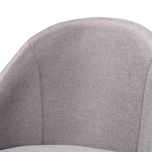 Baxton Studio Carra Grey Upholstered Walnut-Finished Wood Swivel Counter Stool, PK2 - 157-9652