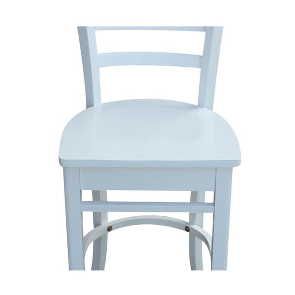 International Concepts Emily Counter Height Stool, 24" Seat Height, White - S08-6172