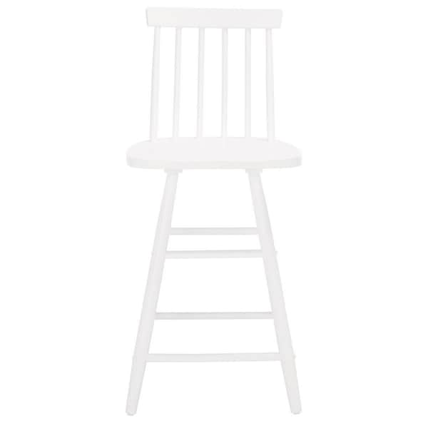 Safavieh 16.7 x 16.7 x 37.8 in. May Wood Counter Stool, White - BST1405C