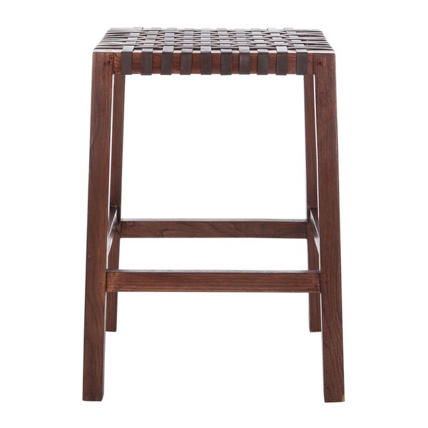Safavieh 27.1 x 20 x 17.7 in. Capri Counter Stool, Brown - BST1009C
