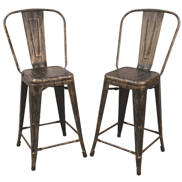 Guest Room 24 in. Adeline Counter Stool, Antique Copper - GU2549230