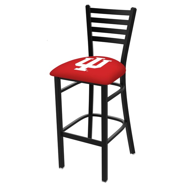 Holland Bar Stool Co 25" Blk Wrinkle Indiana Stationary Counter Stool, Ladder Back - L00425INDNAU