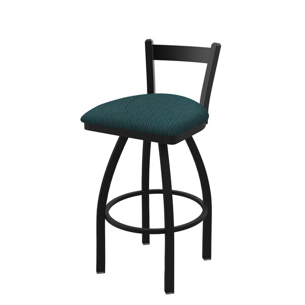 Holland Bar Stool Co 25" Low Back Swivel Counter Stool, Black Wrinkle, Graph Tidal Seat - 82125BW022