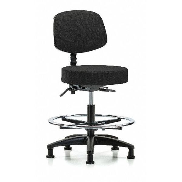 Blue Ridge Ergonomics Bech Stool, Med, Fab, Bk, Tilt, CF, Gld, Blk - BR-FMBST-RG-T1-CF-RG-F42