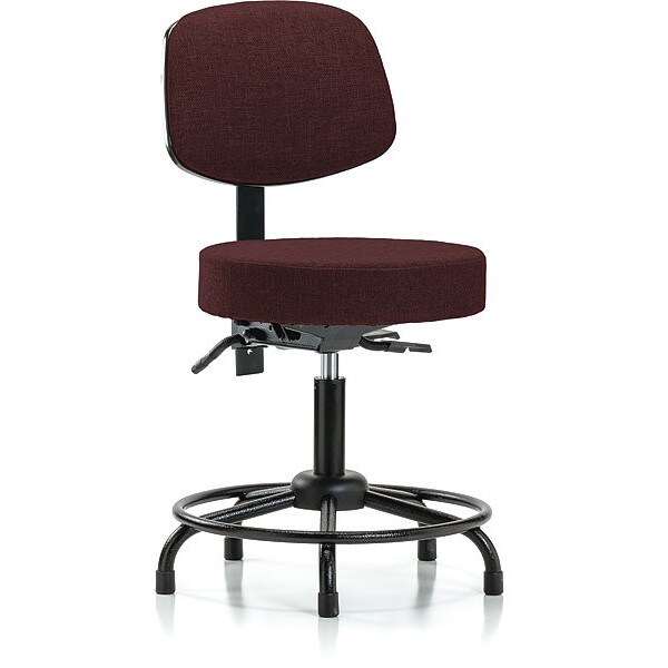 Blue Ridge Ergonomics Desk Stool, Fab, Bk, RT, Tilt, Glides, Bur - BR-FDHST-RT-T1-RG-F41