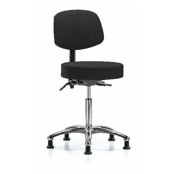 Blue Ridge Ergonomics Ben Stool, Med, Fab, Bk Chrom, Tilt, Gld, Blk - BR-FMBST-CR-T1-NF-RG-F42