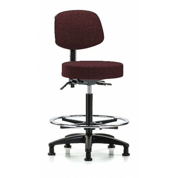 Blue Ridge Ergonomics Bench Stool, Hi, Fab, Bk, Tilt, CF, Gld, Bur - BR-FHBST-RG-T1-CF-RG-F41