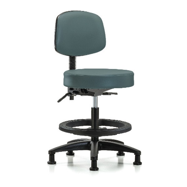 Blue Ridge Ergonomics Bench Stool, Med, Vin, Bk, Tilt, BF, Gld, Blu - BR-VMBST-RG-T1-BF-RG-8546