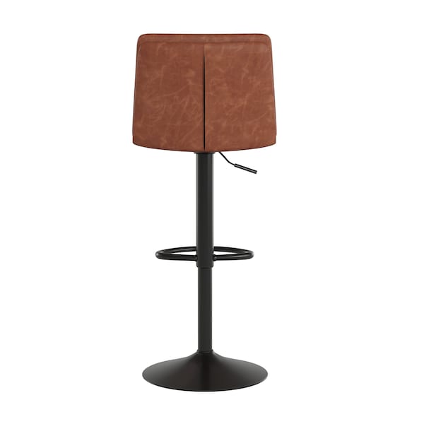 Flash Furniture Cognac Adjustable Height LeatherSoft Barstools, 2PK - CH-202071-BR-GG