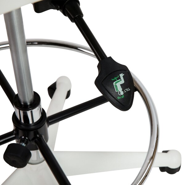 Flash Furniture Gray/White Mid-Back Drafting Chair - Flip-Up Arms - BL-LB-8801X-D-GR-WH-GG