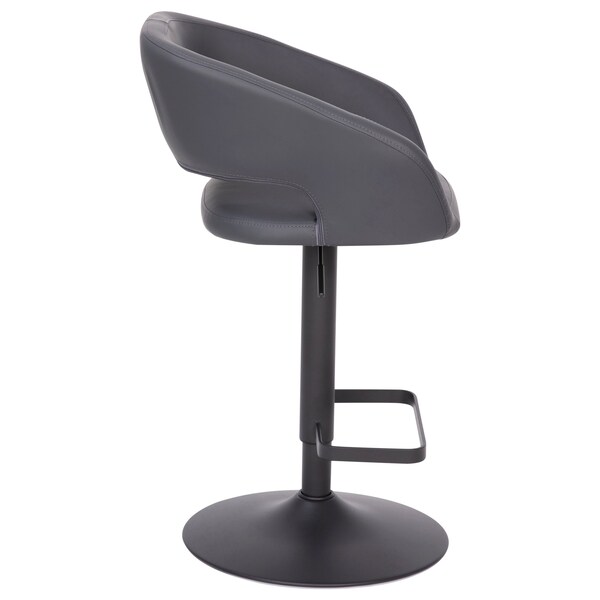 Flash Furniture Gray Vinyl Adjustable Height Barstool - CH-122070-GYBK-GG