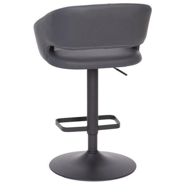 Flash Furniture Gray Vinyl Adjustable Height Barstool - CH-122070-GYBK-GG