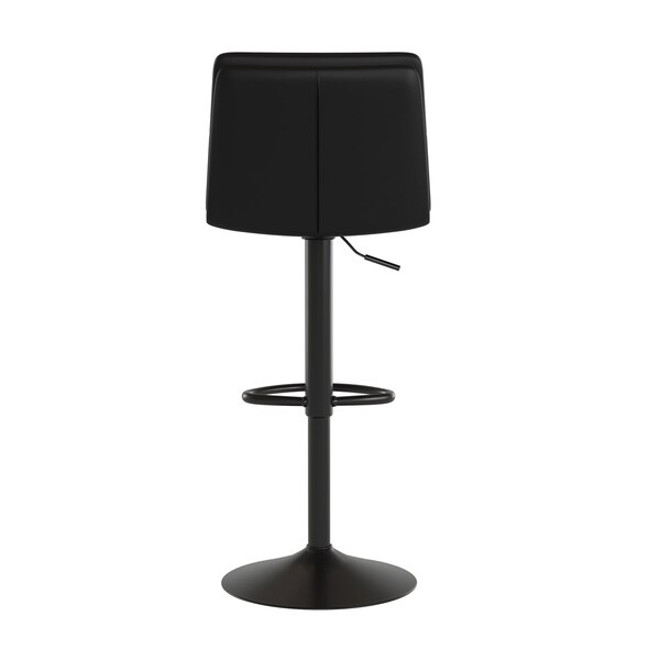 Flash Furniture Black Adjustable Height LeatherSoft Barstools, 2PK - CH-202071-BK-GG