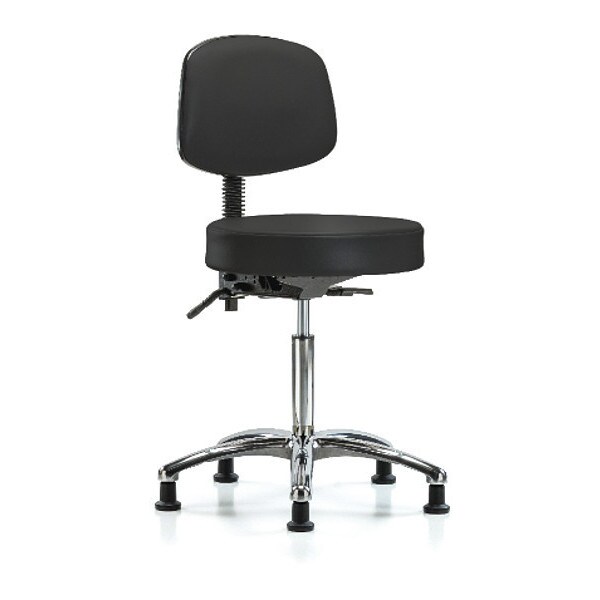 Blue Ridge Ergonomics Ben Stool, Med, Vin, Bk, Chrome, Tilt Gld, BLK - BR-VMBST-CR-T1-NF-RG-8540