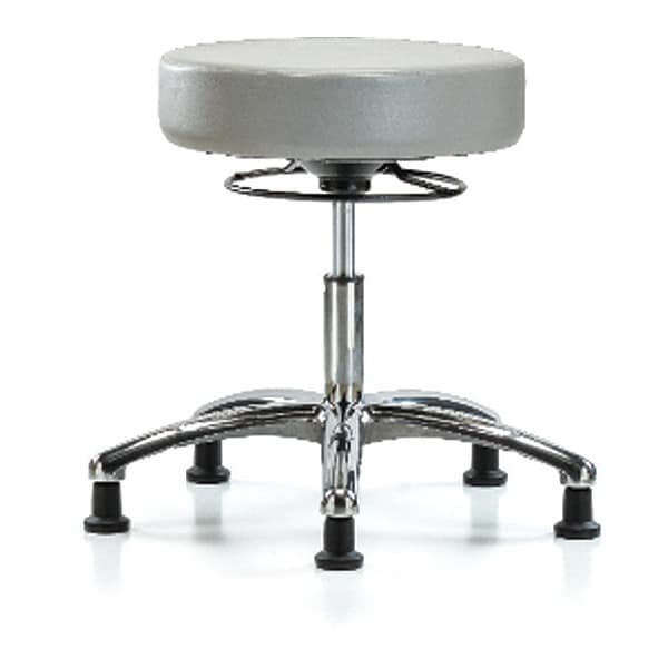 Blue Ridge Ergonomics Desk Stool, Vinyl, Chrome, Glides, Dov - BR-VDHSO-CR-RG-8567