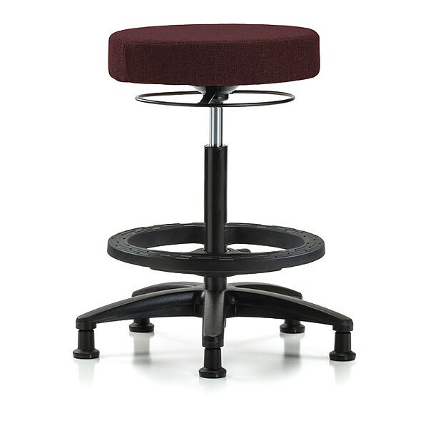 Blue Ridge Ergonomics Bench Stool, Hi, Fabric, BF, Glides, Bur - BR-FHBSO-RG-BF-RG-F41