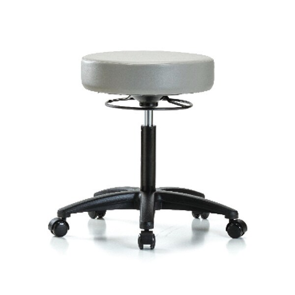 Blue Ridge Ergonomics Bench Stool, Med, Vinyl, Casters, Dov - BR-VMBSO-RG-NF-RC-8567