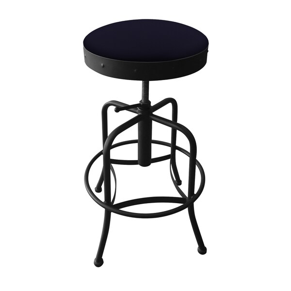 Holland Bar Stool Co Adjustable Stool, Black Wrinkle, Canter Twilight Seat - 910BW002