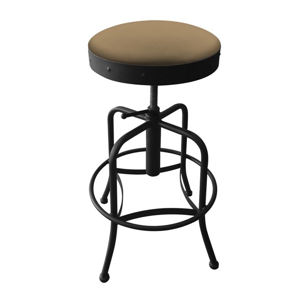 Holland Bar Stool Co Adjustable Stool, Black Wrinkle, Canter Sand Seat - 910BW013