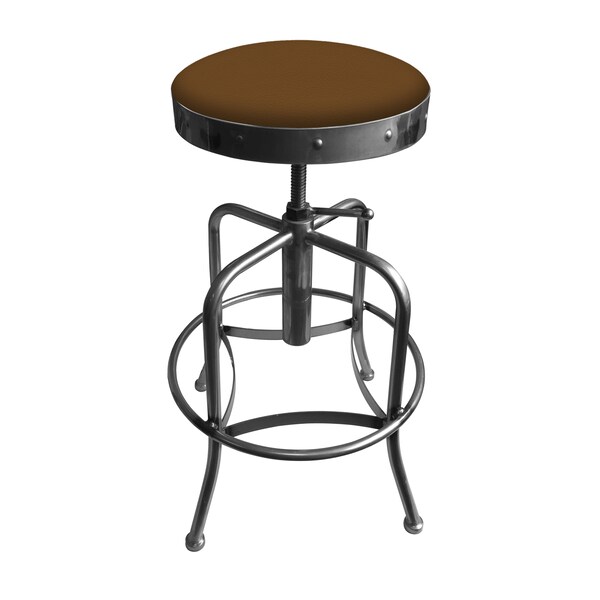 Holland Bar Stool Co Adjustable Stool, Clear Coat Finish, Canter Thatch Seat - 910CL001