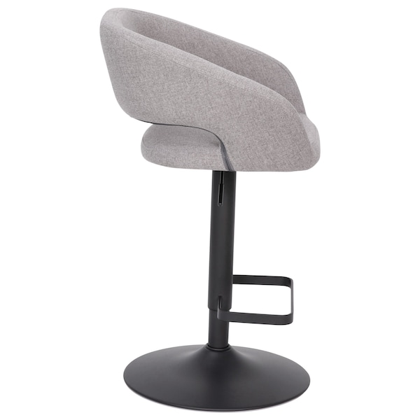 Flash Furniture Gray Fabric Adjustable Height Barstool - CH-122070-GYFABBK-GG