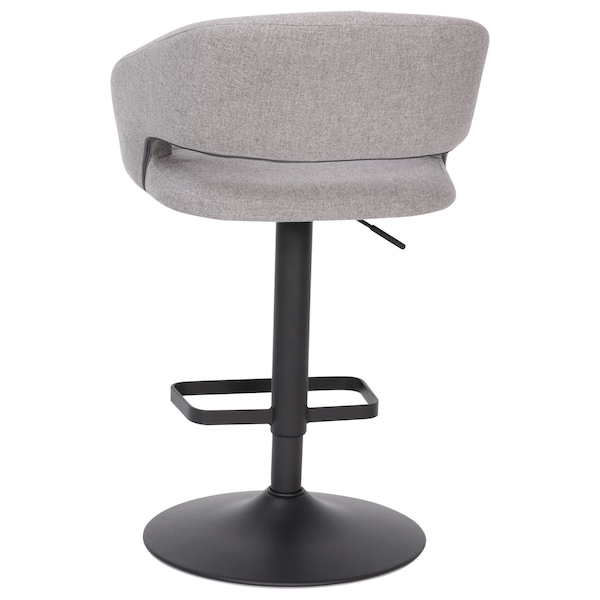 Flash Furniture Gray Fabric Adjustable Height Barstool - CH-122070-GYFABBK-GG