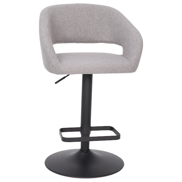 Flash Furniture Gray Fabric Adjustable Height Barstool - CH-122070-GYFABBK-GG