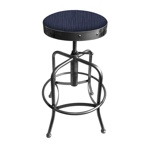 Holland Bar Stool Co Adjustable Stool, Clear Coat Finish, Graph Anchor Seat - 910CL014