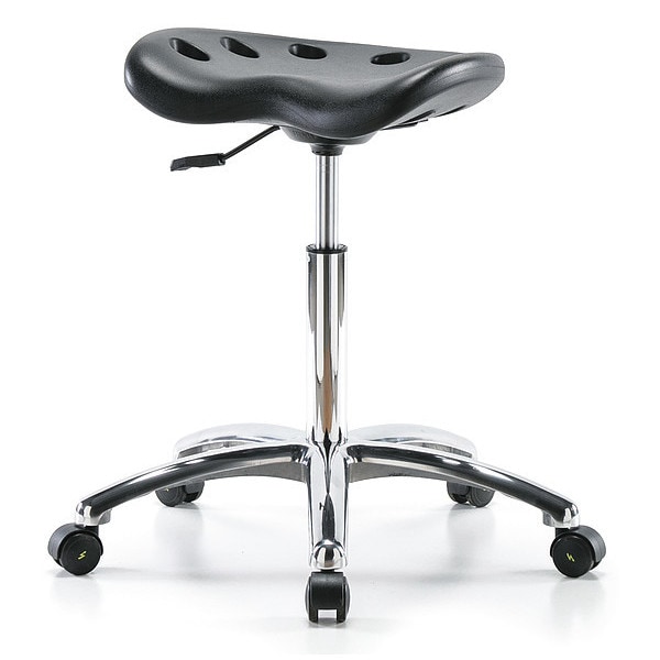 Zoro Select ESD Pneumatic Stool, 300 lb. wt. Cap. - ESD-PTMBSL-CR-NF-EC
