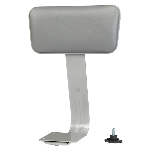 National Public Seating Round Stool with Backrest, Height 24" to 28"Gray - 6524HB