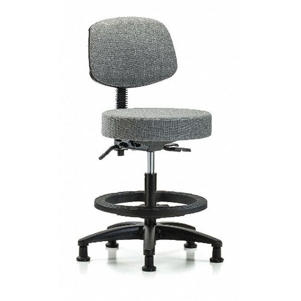Blue Ridge Ergonomics Bech Stool, Med, Fab, Bk, Tilt, BF, Gld, Gry - BR-FMBST-RG-T1-BF-RG-F44