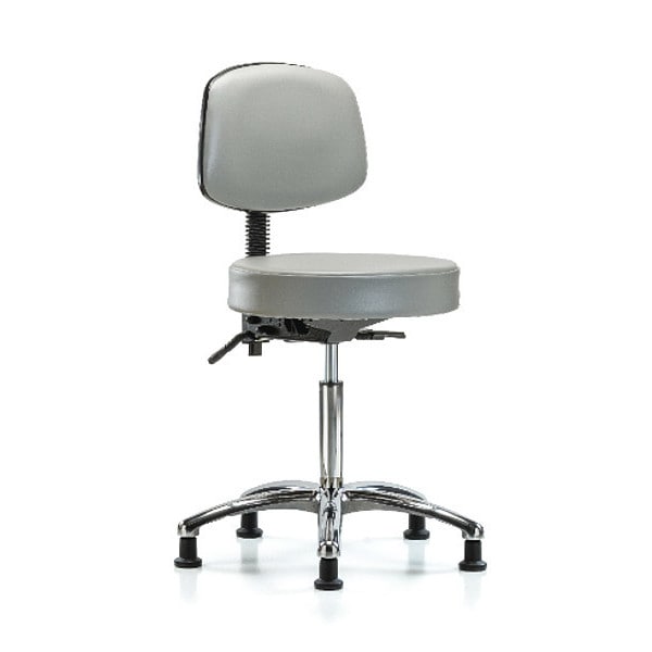 Blue Ridge Ergonomics Ben Stool, Med, Vin, Bk, Chrome, Tilt Gld, Dov - BR-VMBST-CR-T1-NF-RG-8567