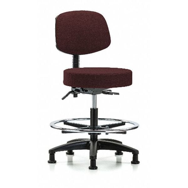 Blue Ridge Ergonomics Bech Stool, Med, Fab, Bk, Tilt, CF, Gld, Bur - BR-FMBST-RG-T1-CF-RG-F41