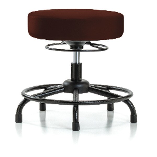 Blue Ridge Ergonomics Desk Stool, Vinyl, RT, Glides, Burg - BR-VDHSO-RT-RG-8569