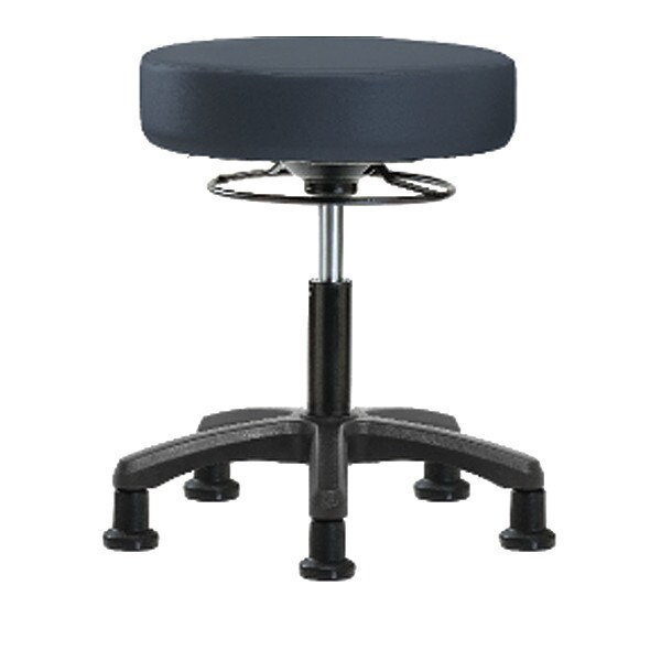 Blue Ridge Ergonomics Desk Mini-Stools, Vinyl, Glides, Navy - BR-VDHMS-RG-RG-8582
