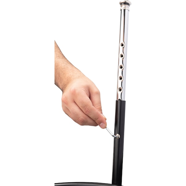 National Public Seating Adjustable Stool, Steel, Vinyl, Black, Number of Casters: 4 - 6418H-10